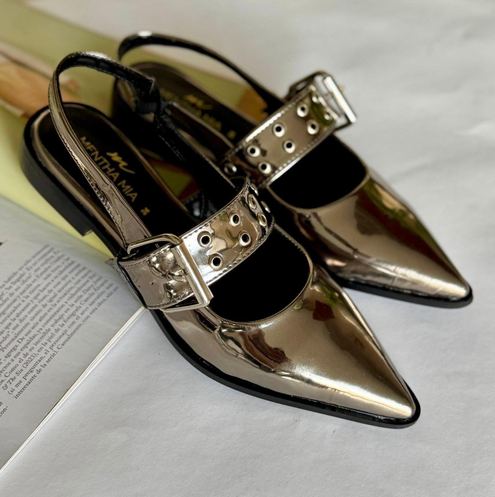 Flats Plata Ojillos Mentha Mia E1001