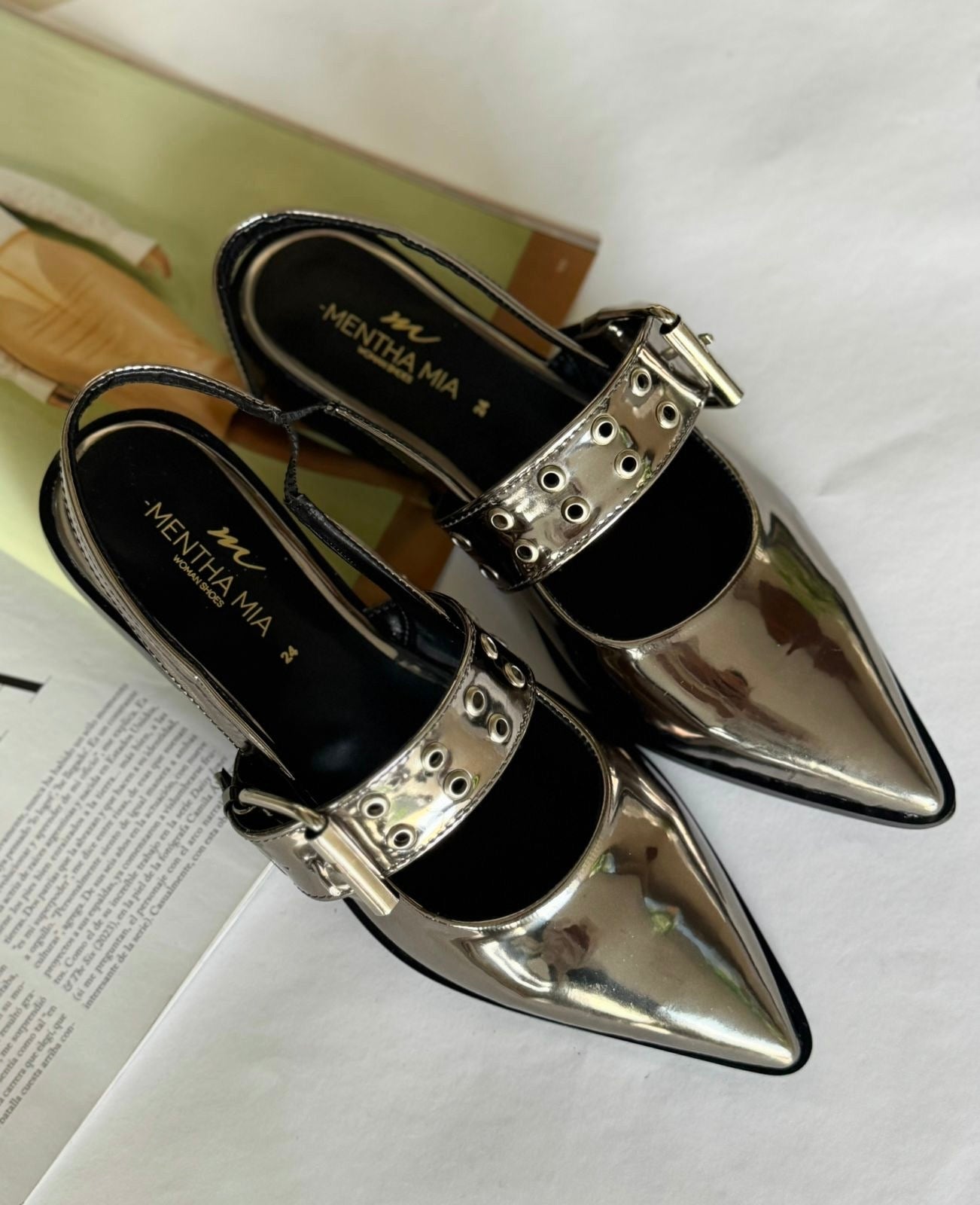 Flats Plata Ojillos Mentha Mia E1001
