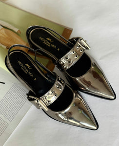 Flats Plata Ojillos Mentha Mia E1001
