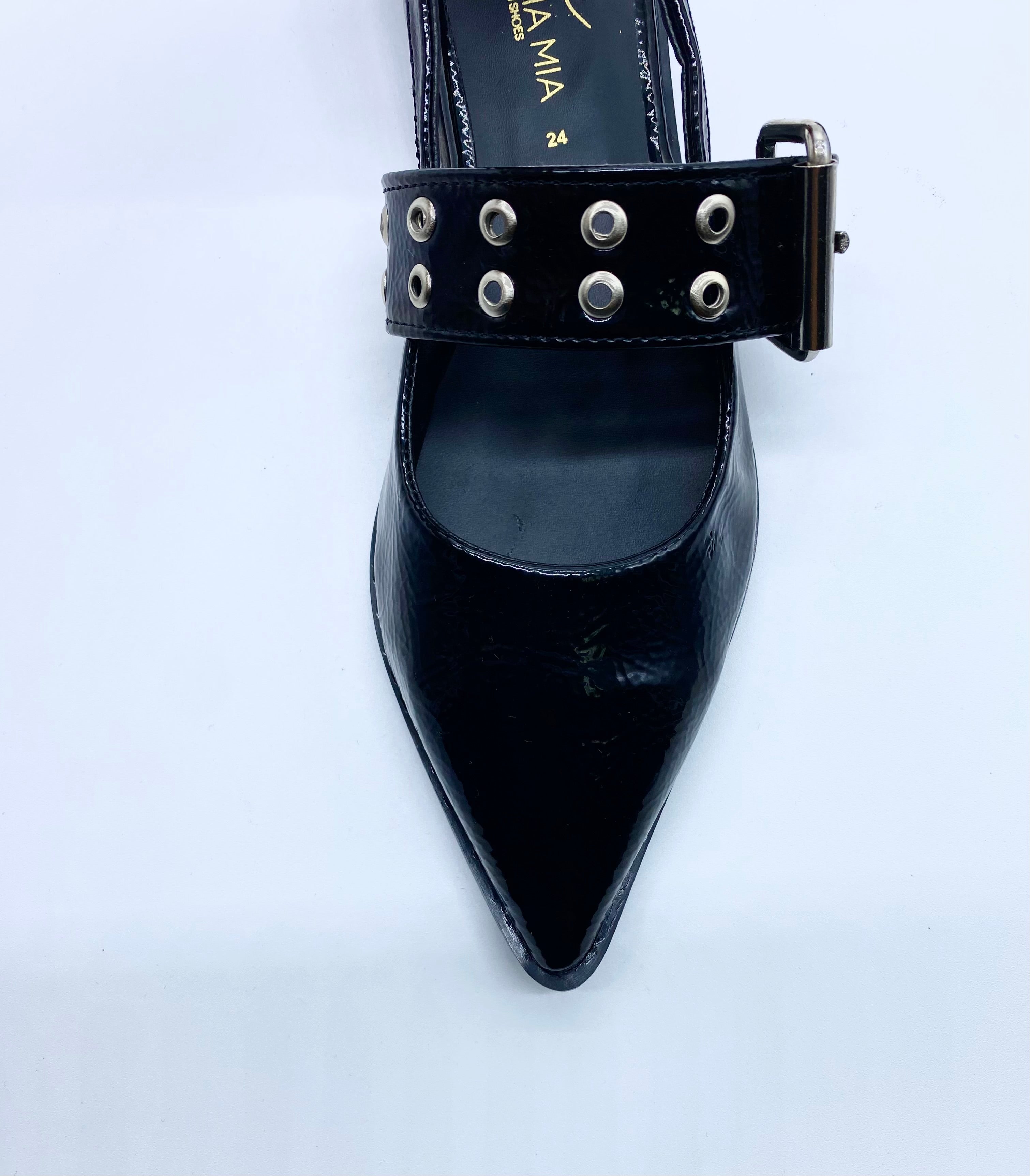 Flats Negro Ojillos Mentha Mia E1002