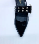 Cargar imagen en el visor de la galería, Flats Negro Ojillos Mentha Mia E1002
