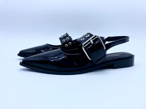 Flats Negro Ojillos Mentha Mia E1002