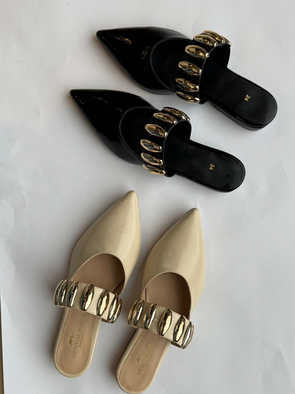 Flats Beige Media Luna Mentha Mia E1003